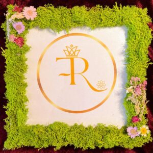 Evergreen Elegance – Handmade Floral Frame (15x15 cm)